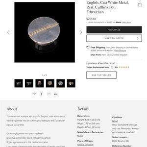 Unbranded  Military Ashtray/Cufflink Rest Man Cave/Dresser/Hall Console/ Desk